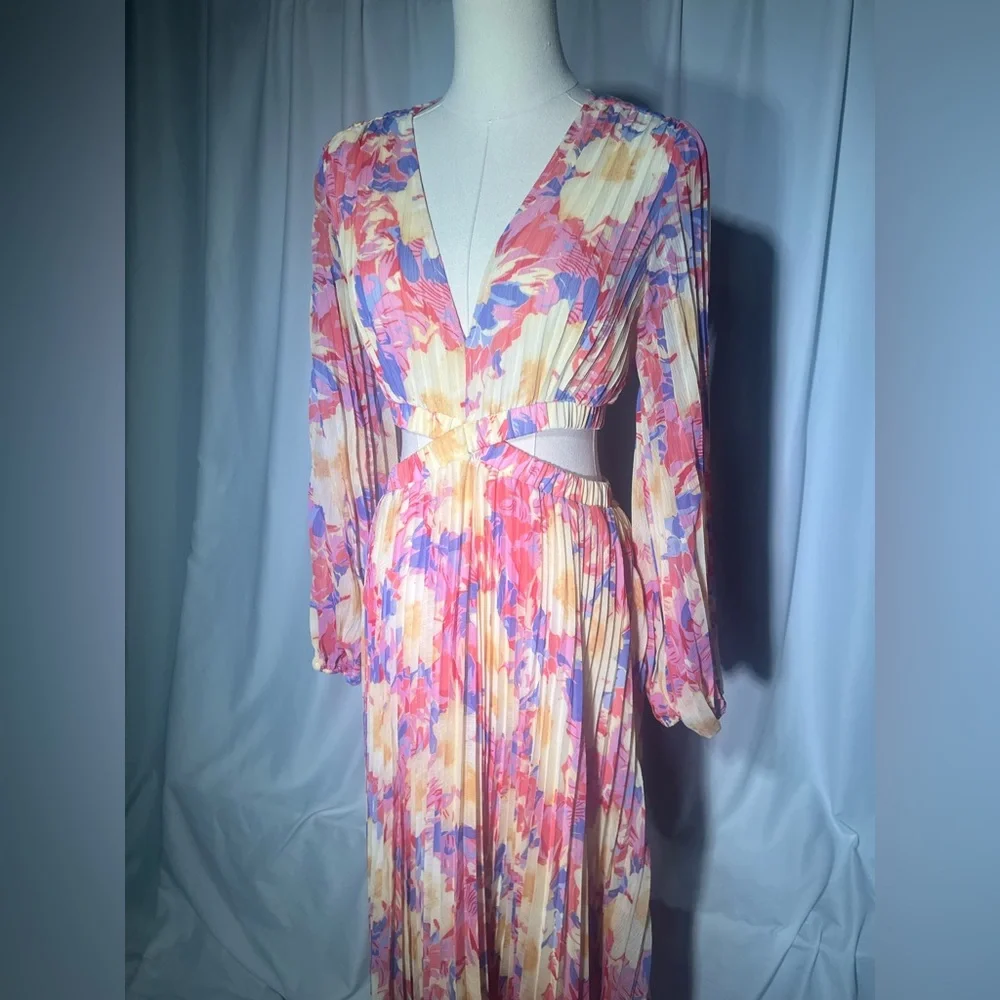Astr The Label Revery Dress in Yellow Pink Floral | LP NWT - Picture 6 of 11